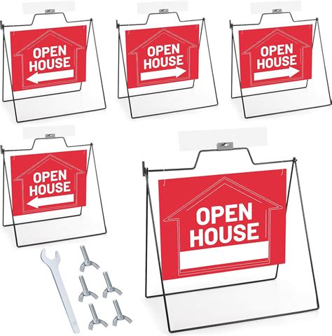 Tandefio 10 Pcs Open House Signs Set 5 Pcs 30'' x 28''A Shape 